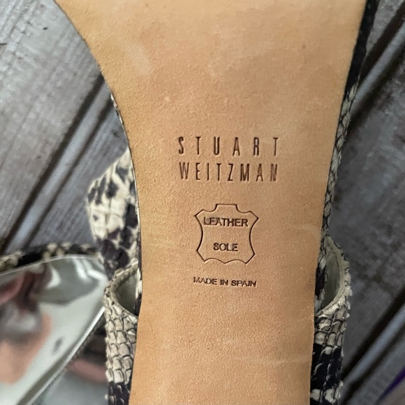 Stuart Weitzman, snake skin and silver, size 9 - Picture 3 of 5